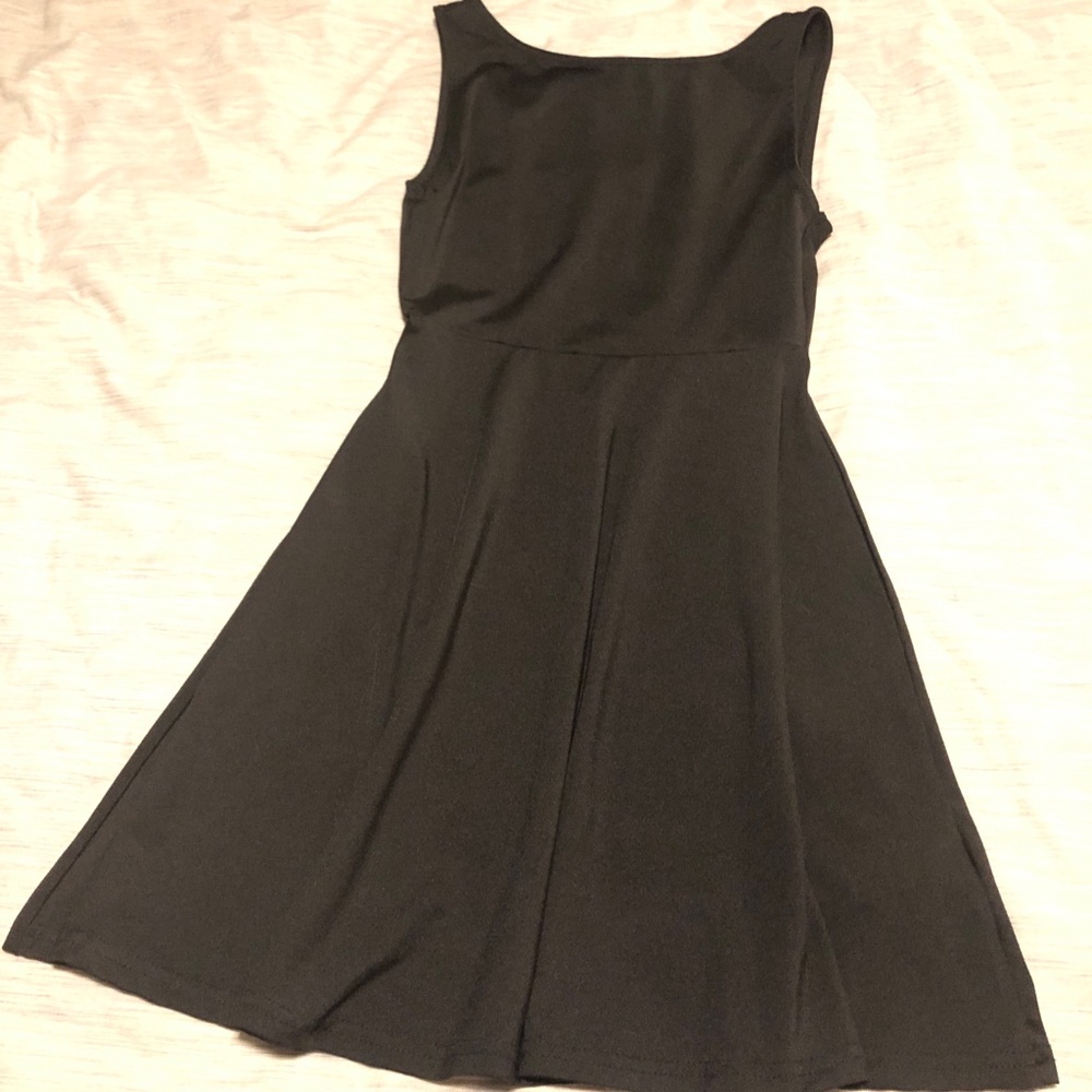 Black Slit Back Cocktail Dress $12